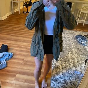Free people green army jacket